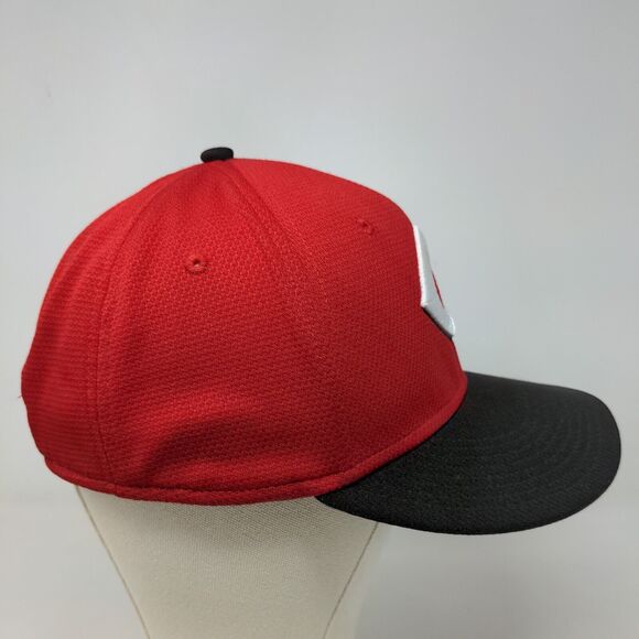 OC Sports Men's Team MLB Cincinnati Reds Strapback Hat Red Size OSFM Logo - Picture 4 of 7